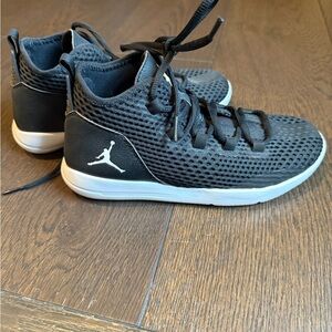 Jordan Black and White Athletic Shoes